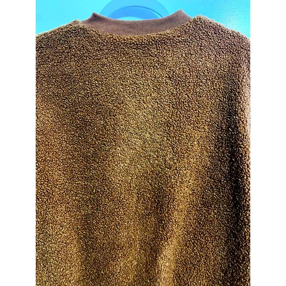 Mirol Sherpa Fleece Size Meduim Zip Up Brown - Picture 9 of 12